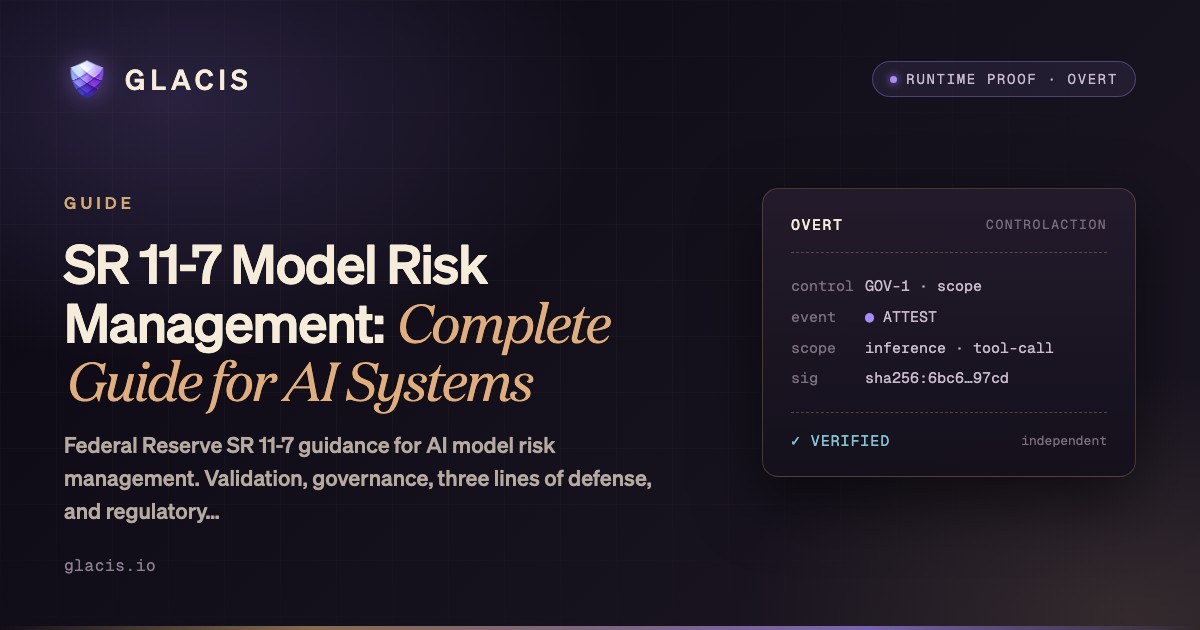 SR 11-7 Model Risk Management for AI — GLACIS