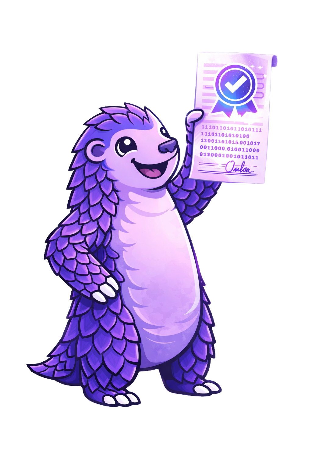 Pango holding cryptographic proof receipt
